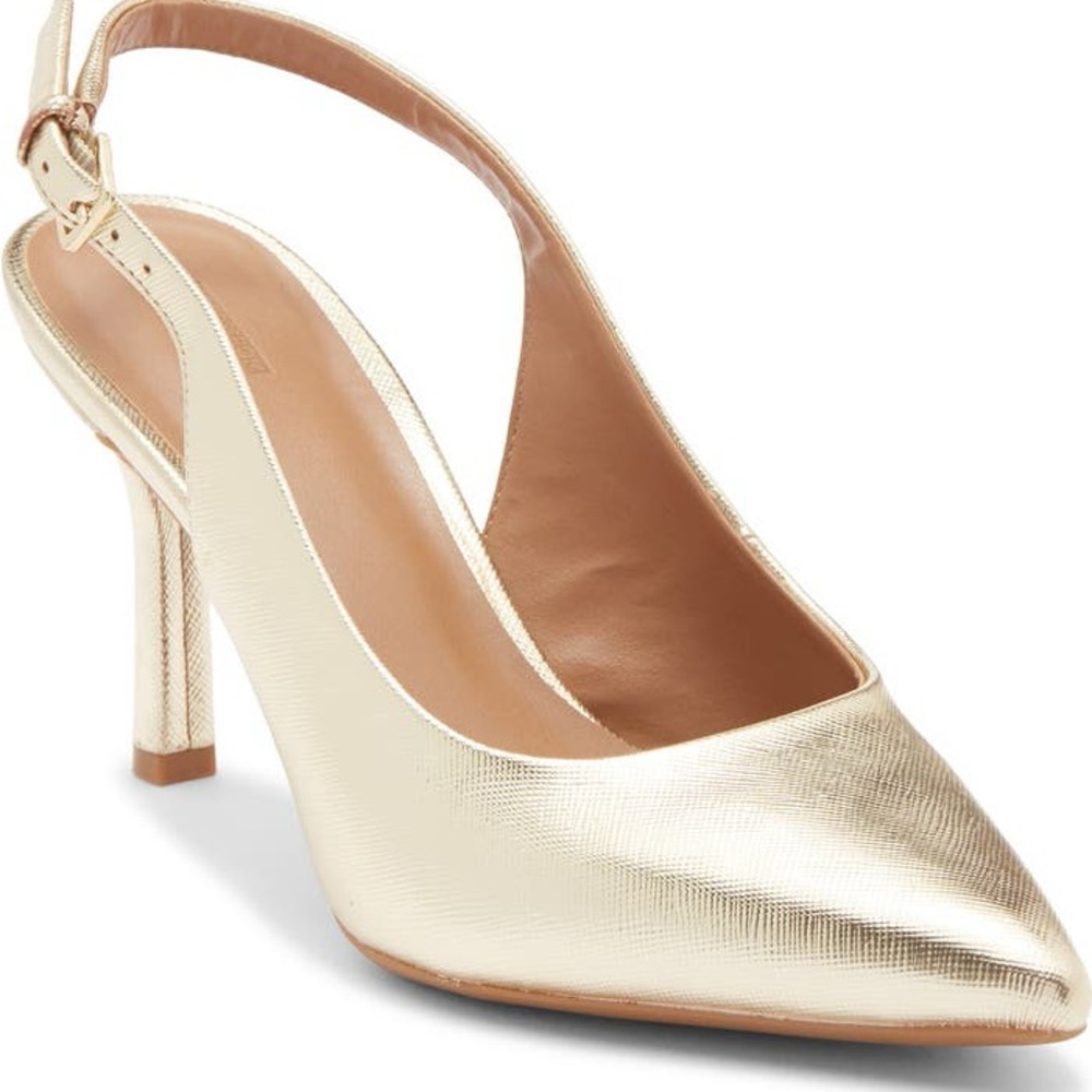 Nordstrom Rack Priscilla Gold Platinum Slingback Pump